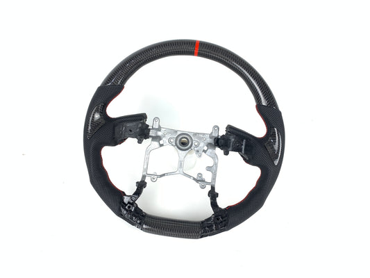 Carbon Fiber Steering Wheel W/ Red Stripe For Toyota Tacoma 4Runner Tundra 2014-2021