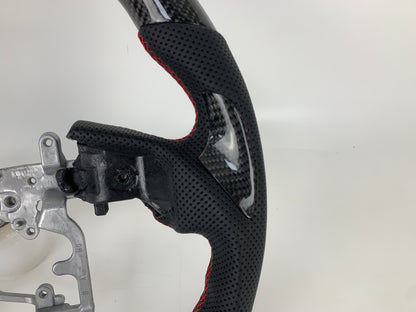 Carbon Fiber Steering Wheel W/ Red Stripe For Toyota Tacoma 4Runner Tundra 2014-2021