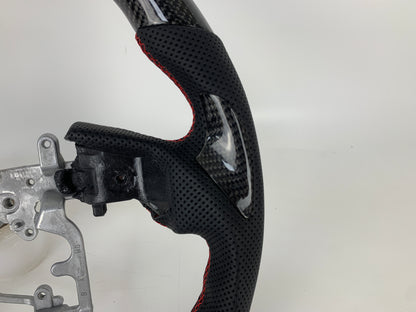 Carbon Fiber Steering Wheel W/ Red Stripe For Toyota Tacoma 4Runner Tundra 2014-2021