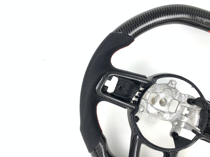 Carbon Fiber Steering Wheel W/ Red Stripe For Jeep Wrangler JL Gladiator 2018-2023