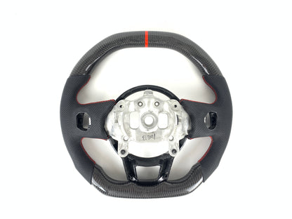 Carbon Fiber Steering Wheel W/ Red Stripe For Jeep Wrangler JL Gladiator 2018-2023