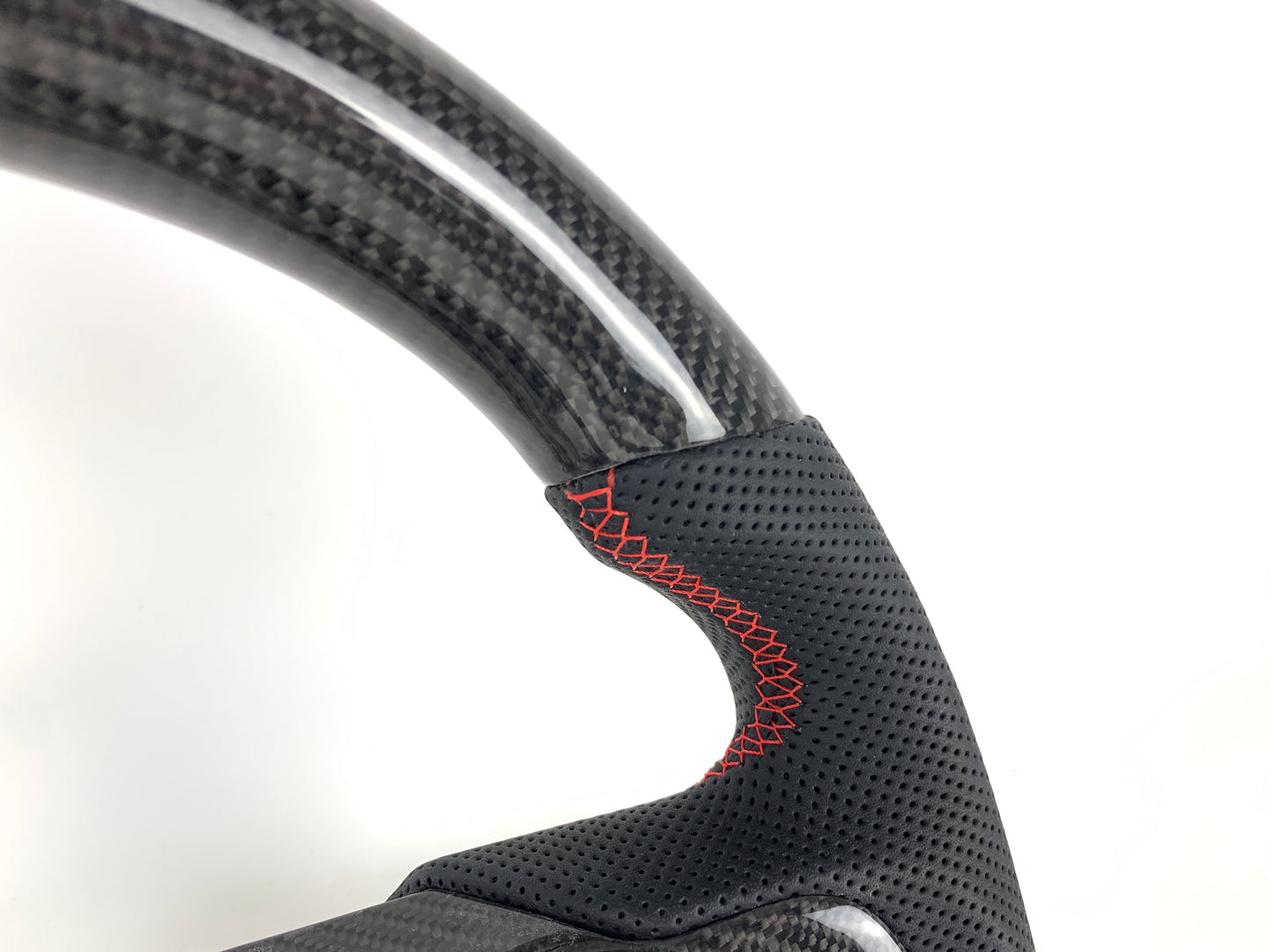 Carbon Fiber Red Stripe Steering Wheel For Ford Mustang 2018-2023