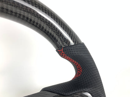 Carbon Fiber Red Stripe Steering Wheel For Ford Mustang 2018-2023