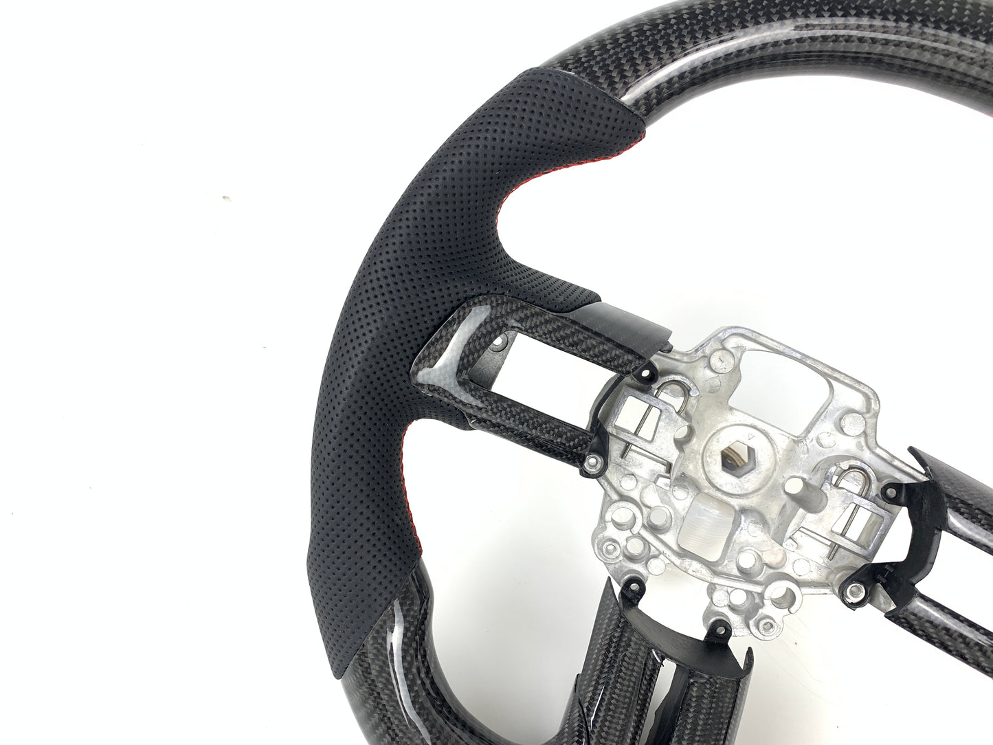 Carbon Fiber Red Stripe Steering Wheel For Ford Mustang 2018-2023