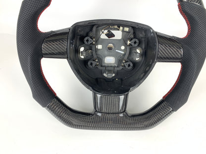 Carbon Fiber Steering Wheel W/ Red Stripes For Ford Focus ST MK2 2005-2012
