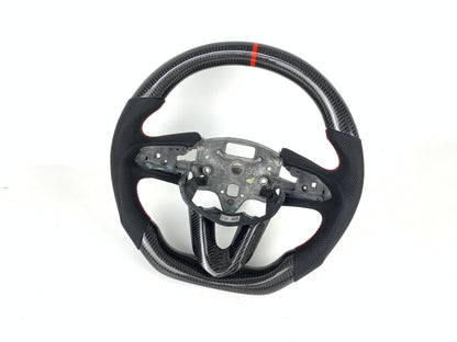 Carbon Fiber Steering Wheel W/ Red Stripe For Cadillac CT4 CT5 2020-2023