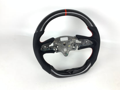 Carbon Fiber Steering Wheel W/ Red Stripe For Cadillac CT4 CT5 2020-2023