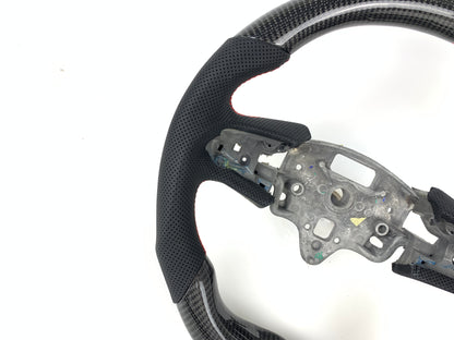 Carbon Fiber Steering Wheel W/ Red Stripe For Cadillac CT4 CT5 2020-2023