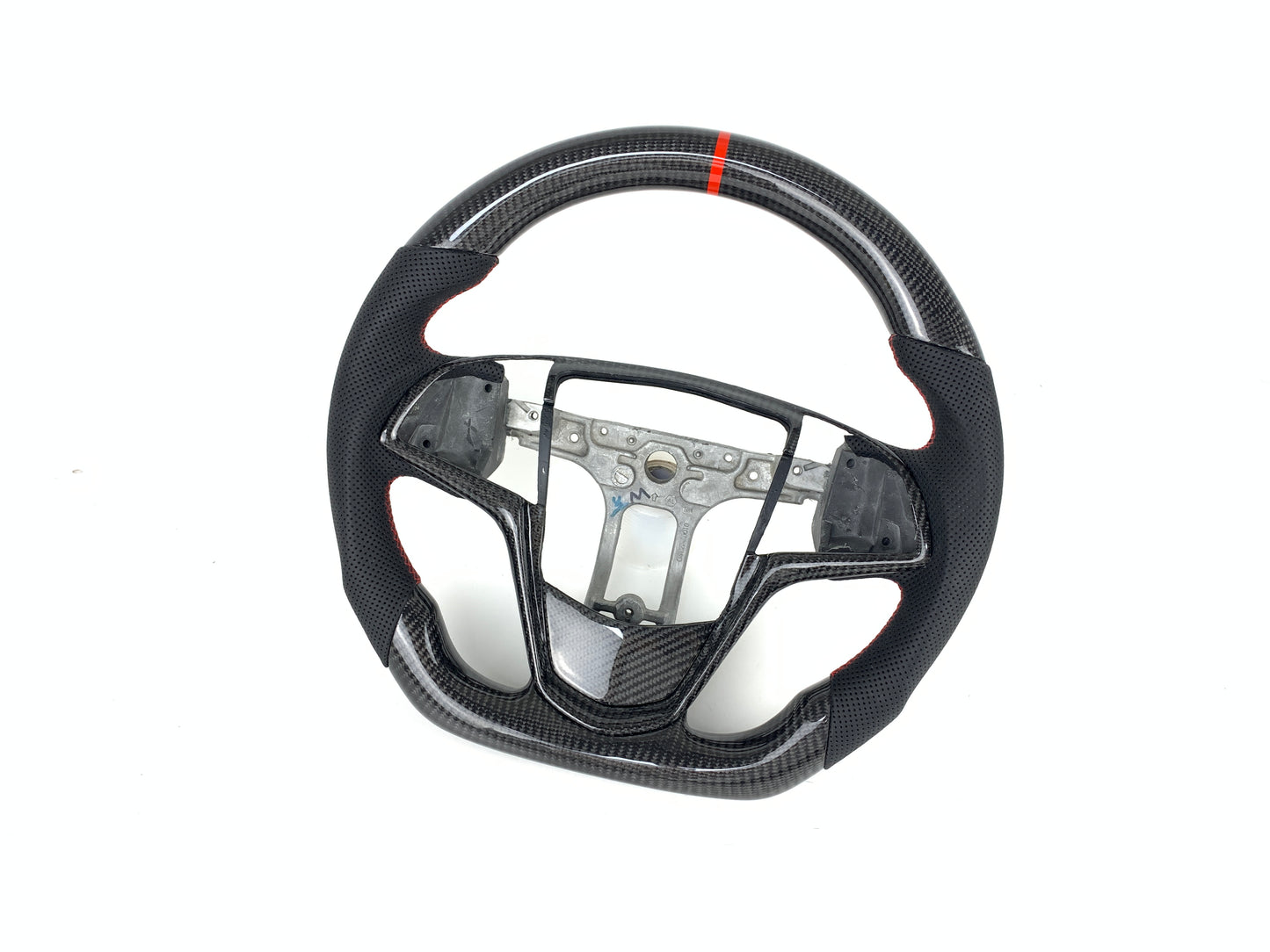 Carbon Fiber Steering Wheel W/ Red Stripe For Cadillac ATS 2013-2019