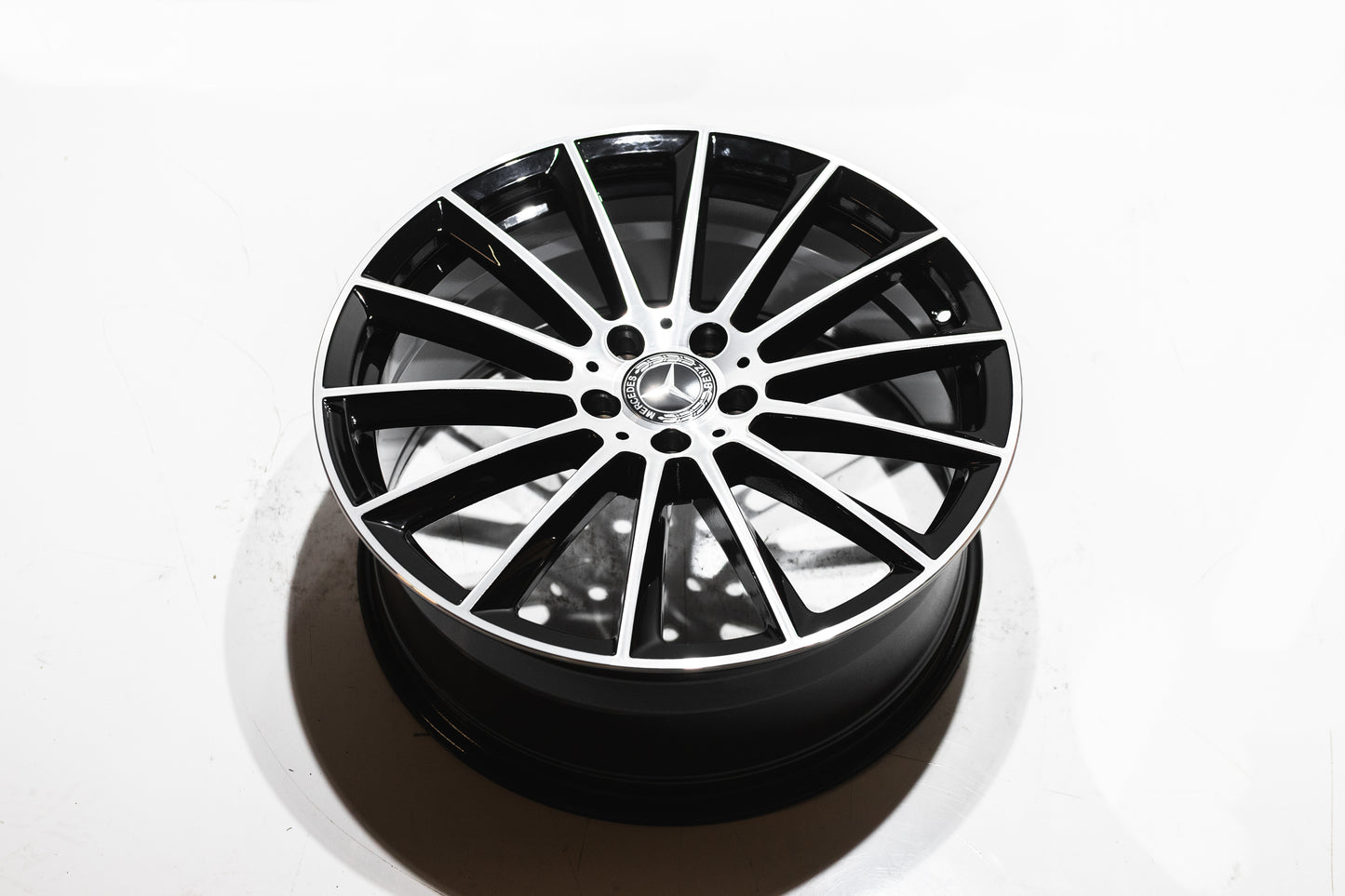 20" Gloss Black Machined Multispoke Wheels For Mercedes (5x112) Staggered Set 20x8.5/9.5