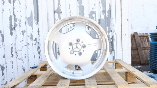 18" Silver Machine Lip Areo Classic Style Wheels Staggered Set 18x8.0 +35 / 18x9.0 +35 5x112