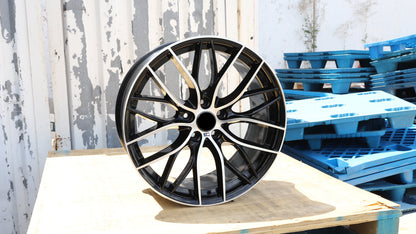 20" Black Machined Face BMW 405M Style Wheels Staggered Set 20x8.5 +38 / 20x9.5 +42 5x120