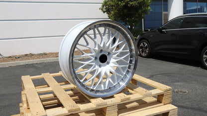 20" White Machined Lip Work VSXV Style Wheels Set of 4 20x8.5 +35 5x114.3