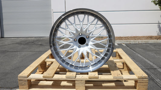 20" White Machined Lip Work VSXV Style Wheels Set of 4 20x8.5 +35 5x114.3