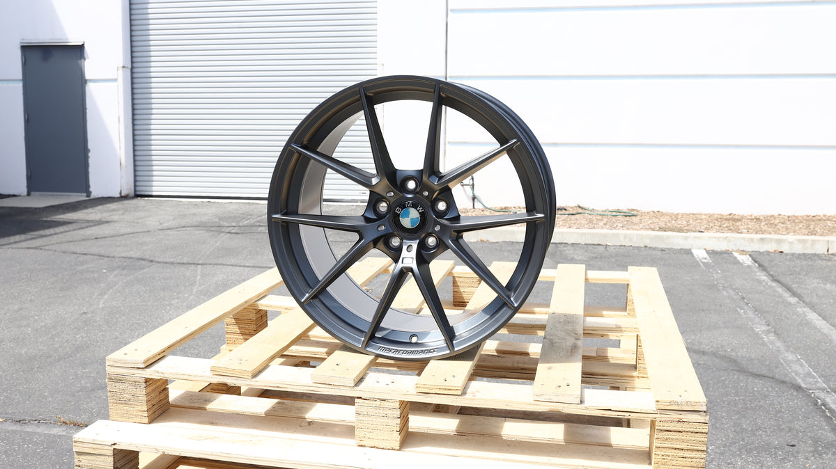 19" Satin Gunmetal BMW 763M Style Wheels Set of 4 19x9.5 +41 5x120