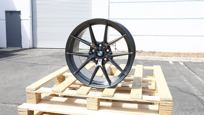 19" Satin Gunmetal BMW 763M Style Wheels Set of 4 19x9.5 +41 5x120