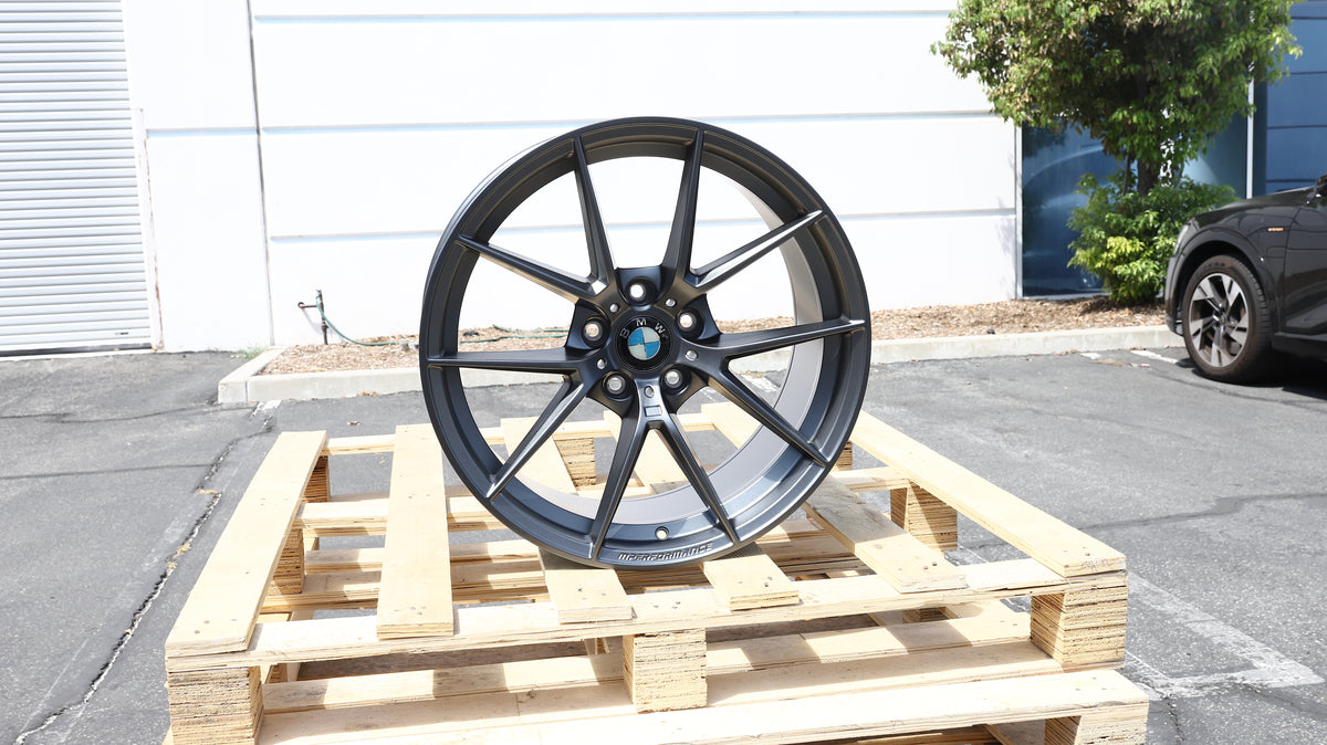 19" Satin Gunmetal BMW 763M Style Wheels Set of 4 19x9.5 +41 5x120