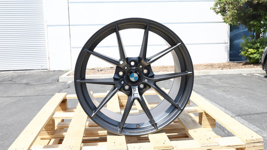 19" Satin Gunmetal BMW 763M Style Wheels Set of 4 19x9.5 +41 5x120