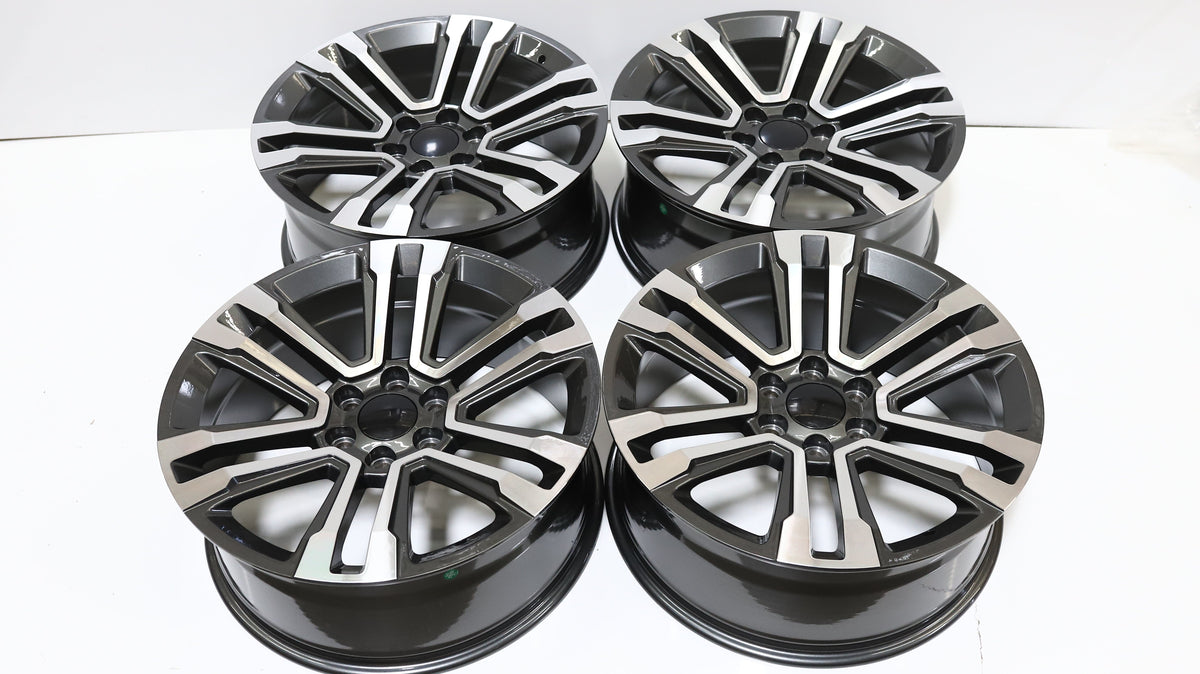 22" Matte Black Chevy Style Wheels Set of 4 22x9.0 +24 6x139.7