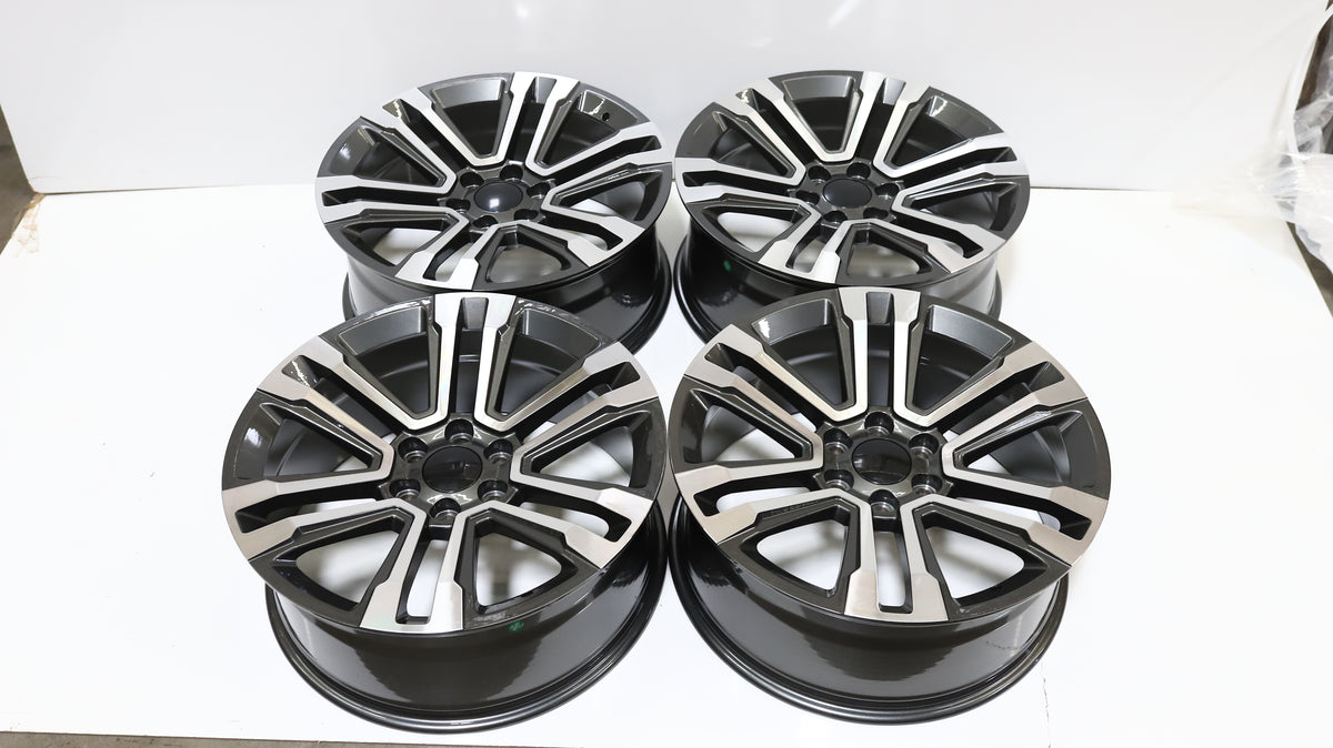 20" Matte Black Chevy Style Wheels Set of 4 20x9.0 +24 6x139.7