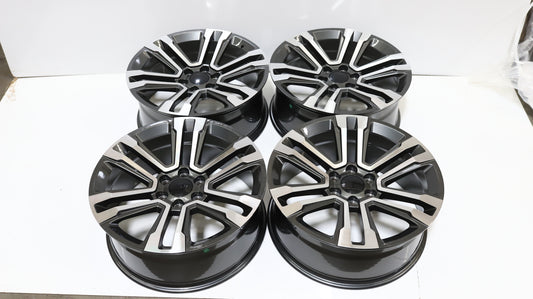 20" Matte Black Chevy Style Wheels Set of 4 20x9.0 +24 6x139.7