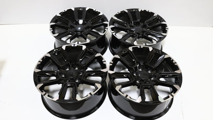 22" Matte Black GMC Style Wheels Set of 4 22x9.0 +28 6x139.7