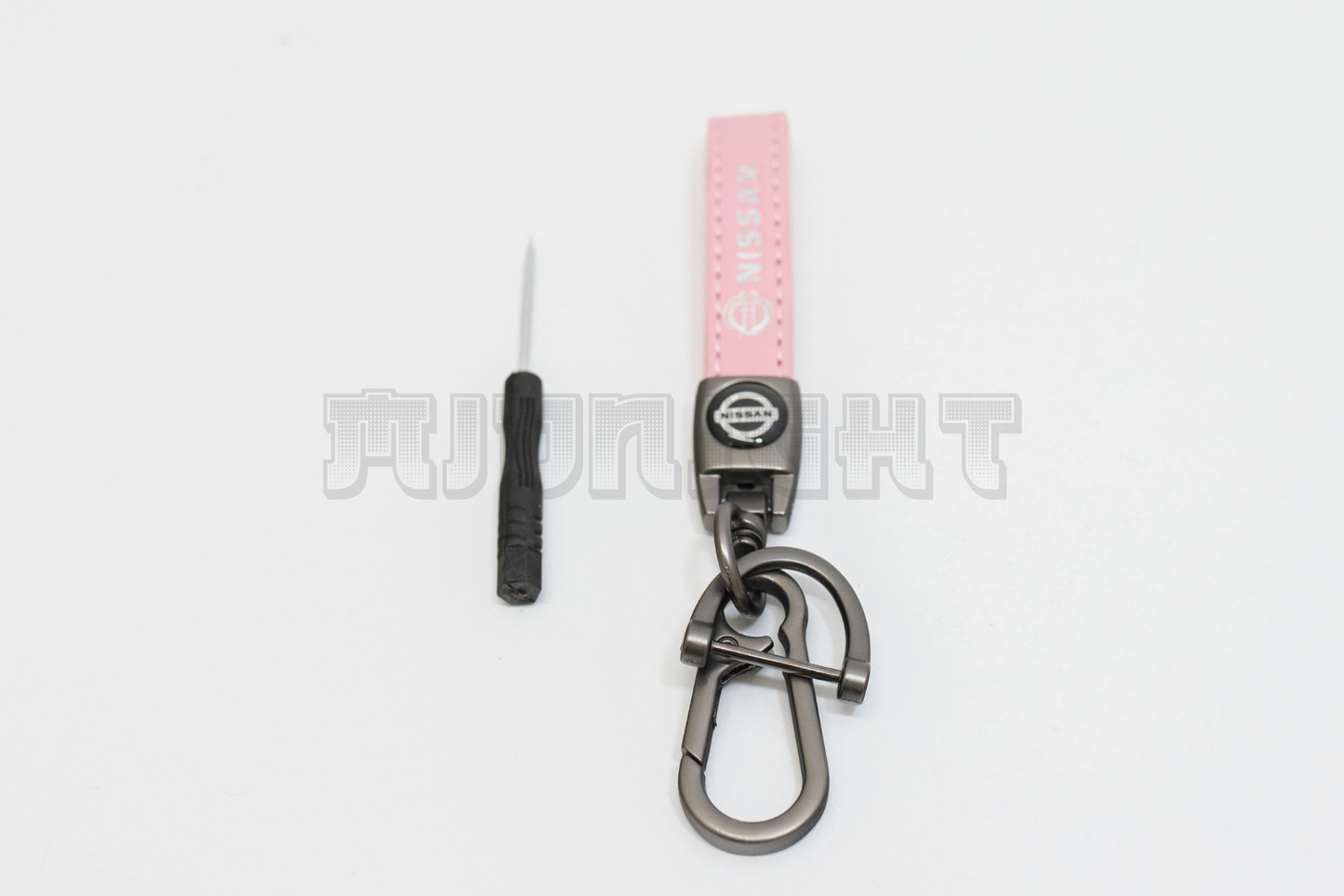 Nissan Pink Leather Keychain