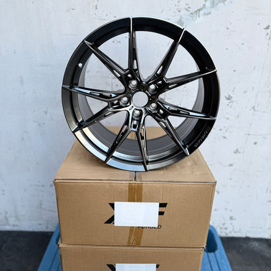 19" Hyper Black Vossen Style Wheels Rims 19x9.5 +38 5x114.3 CB73.1